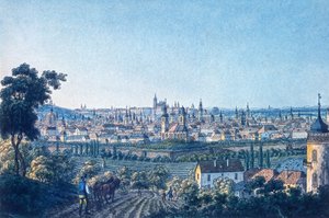 Vue de Prague depuis le sud - Vincenc Morstadt